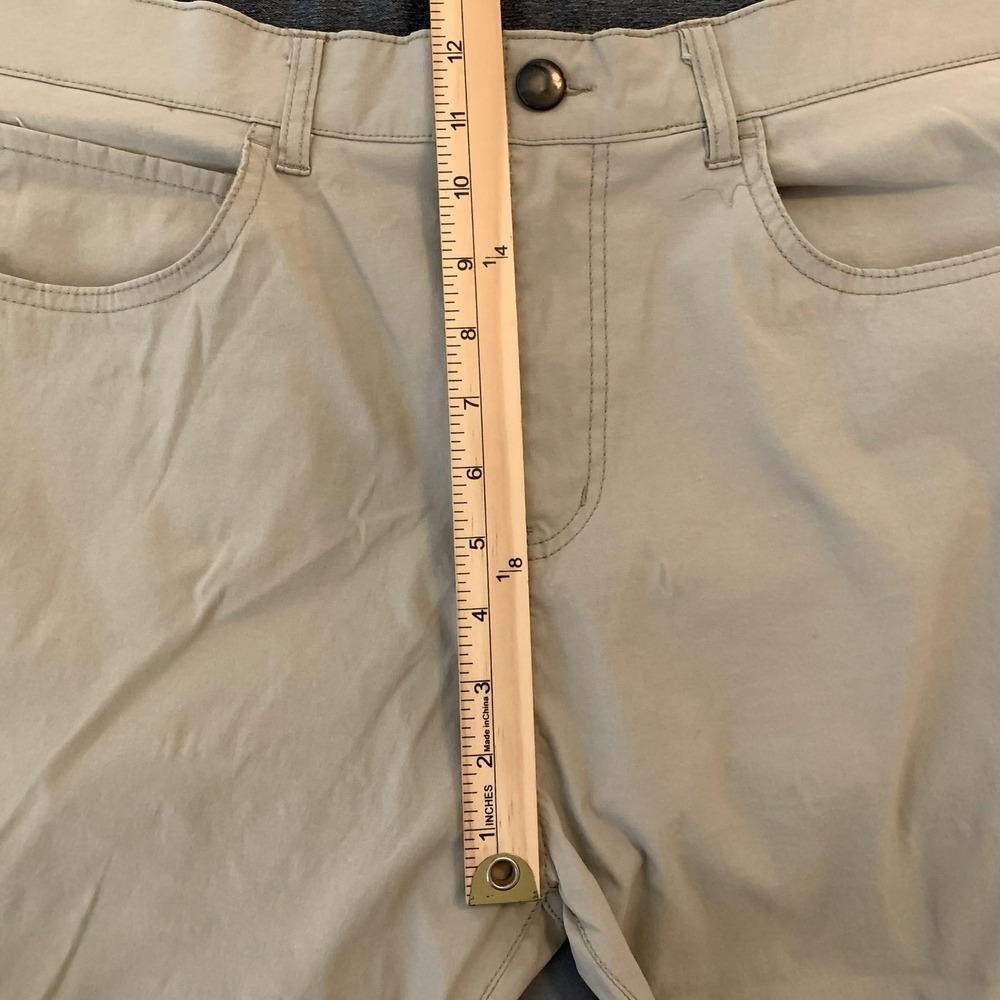 Members Mark Denali Pants Mens 34x30 Beige Nylon Straight Stretch Hiking Khakis - Picture 4 of 9